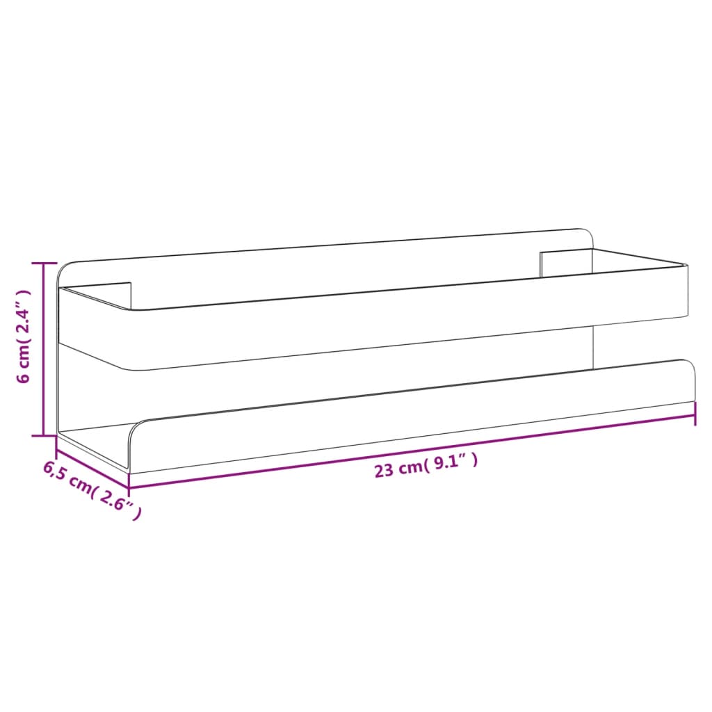 Shower Shelf Matt Black Brushed 304