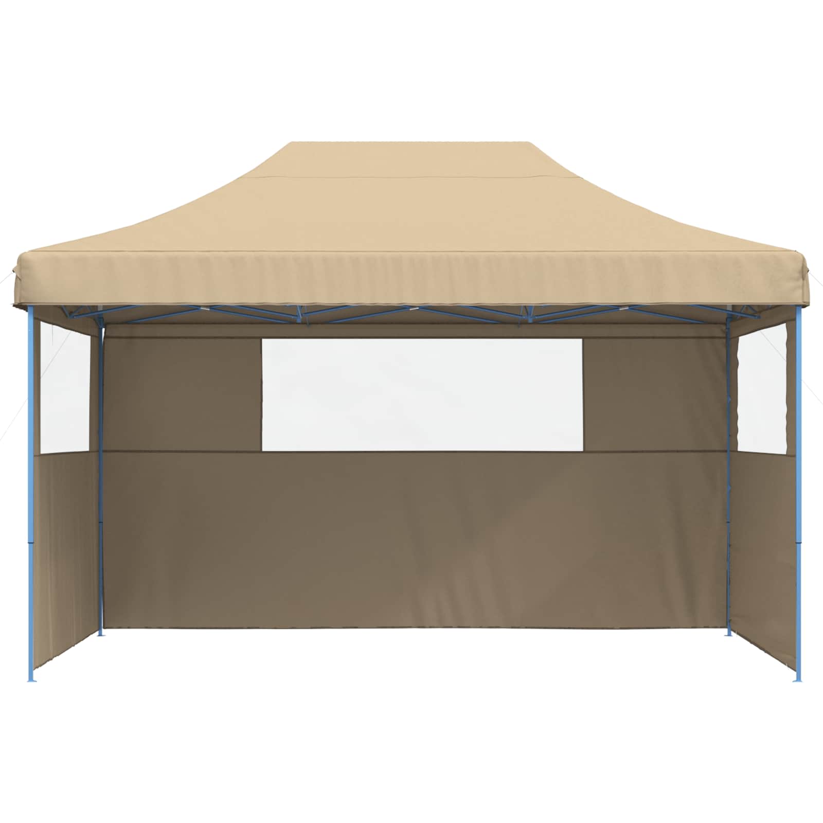 Canopies & Gazebos - Foldable Party Tent Pop-Up with 3 Sidewalls - Beige