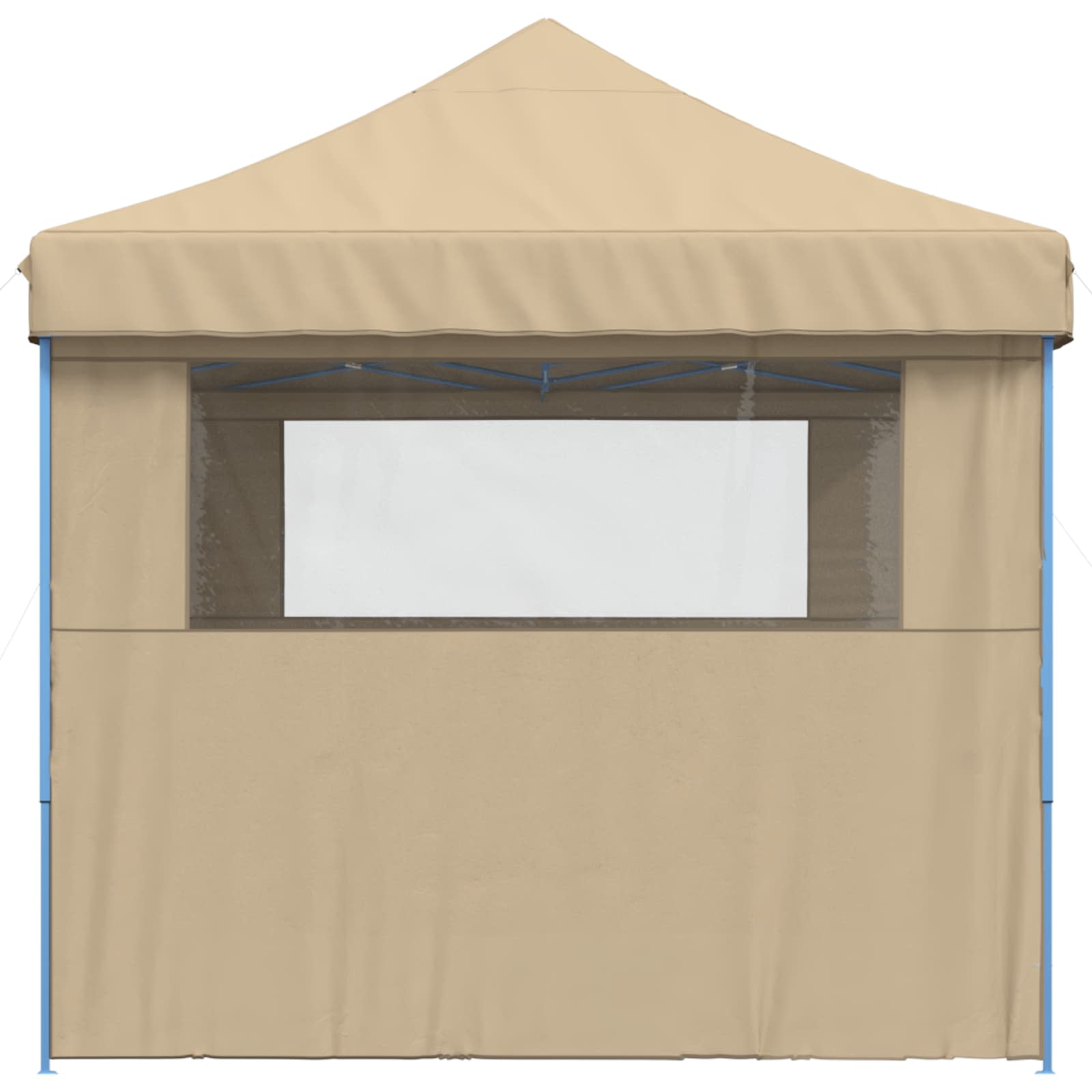 Foldable Party Tent Pop-Up with 3 Sidewalls - Beige | Canopies & Gazebos