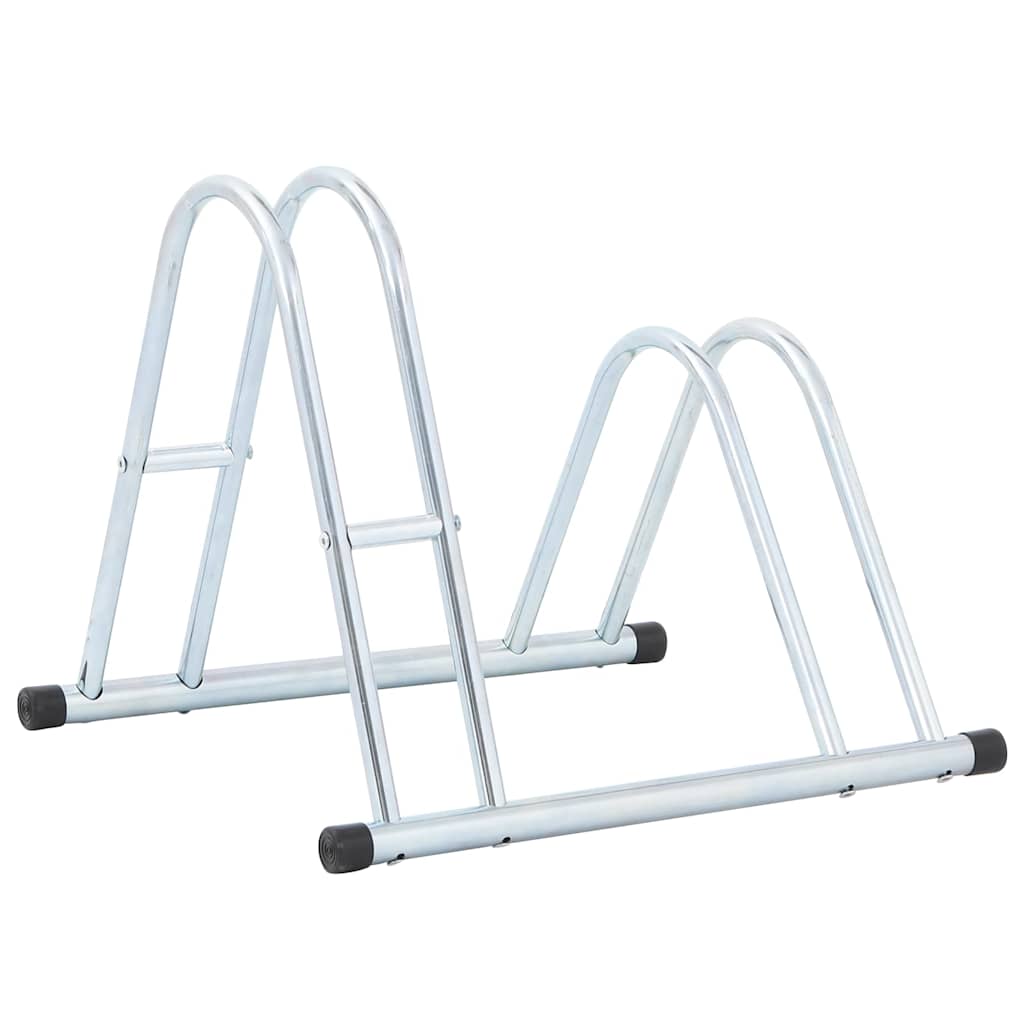 Bicycle Stand for 2 Bikes Floor Freestanding Galvanised Steel | Steel finish