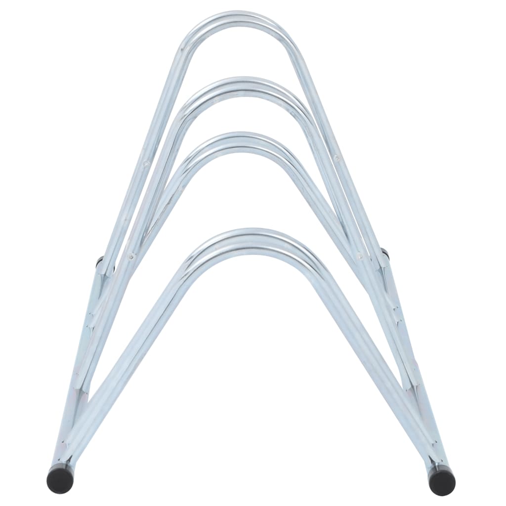 Bicycle Stand for 4 Bikes Floor Freestanding Galvanised Steel | Bicycle Stands & Storage