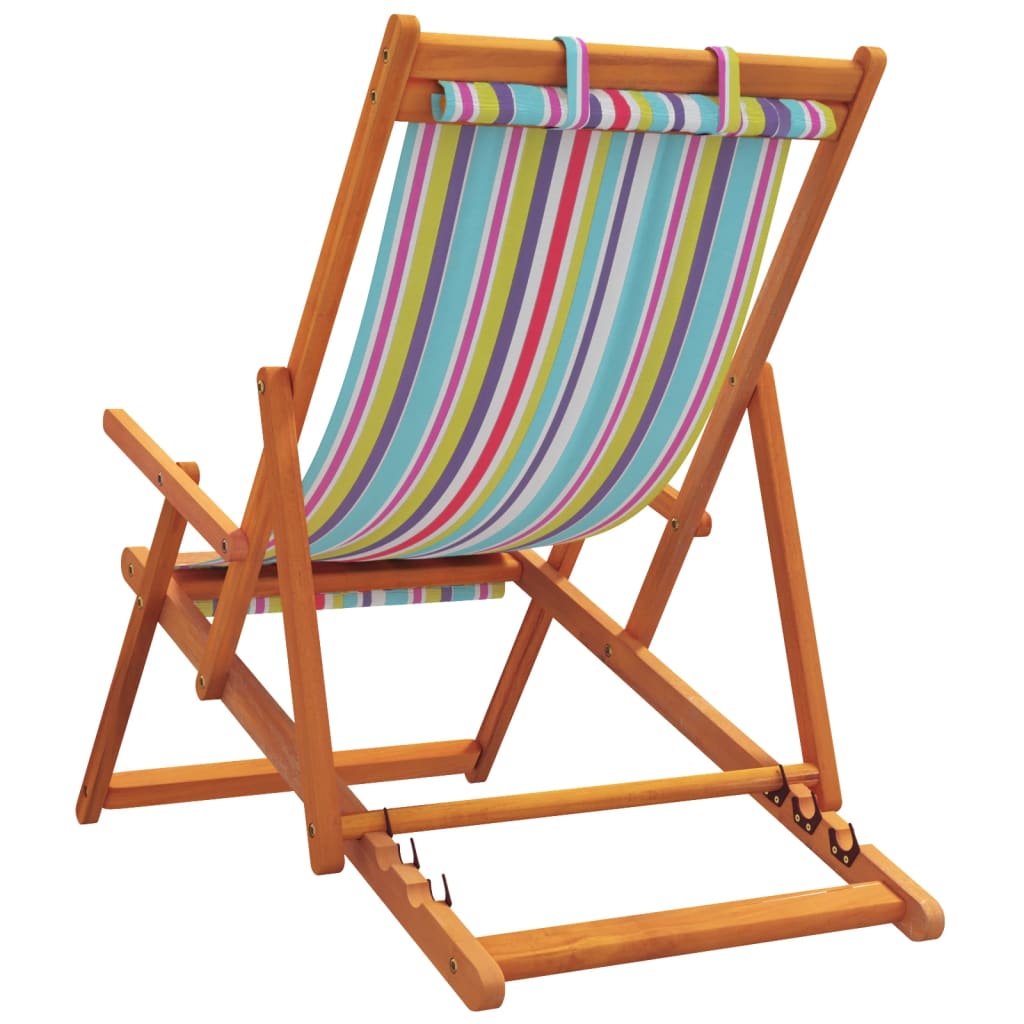 Folding Beach Chairs 2 pcs Multicolour Fabric | Outdoor Chairs