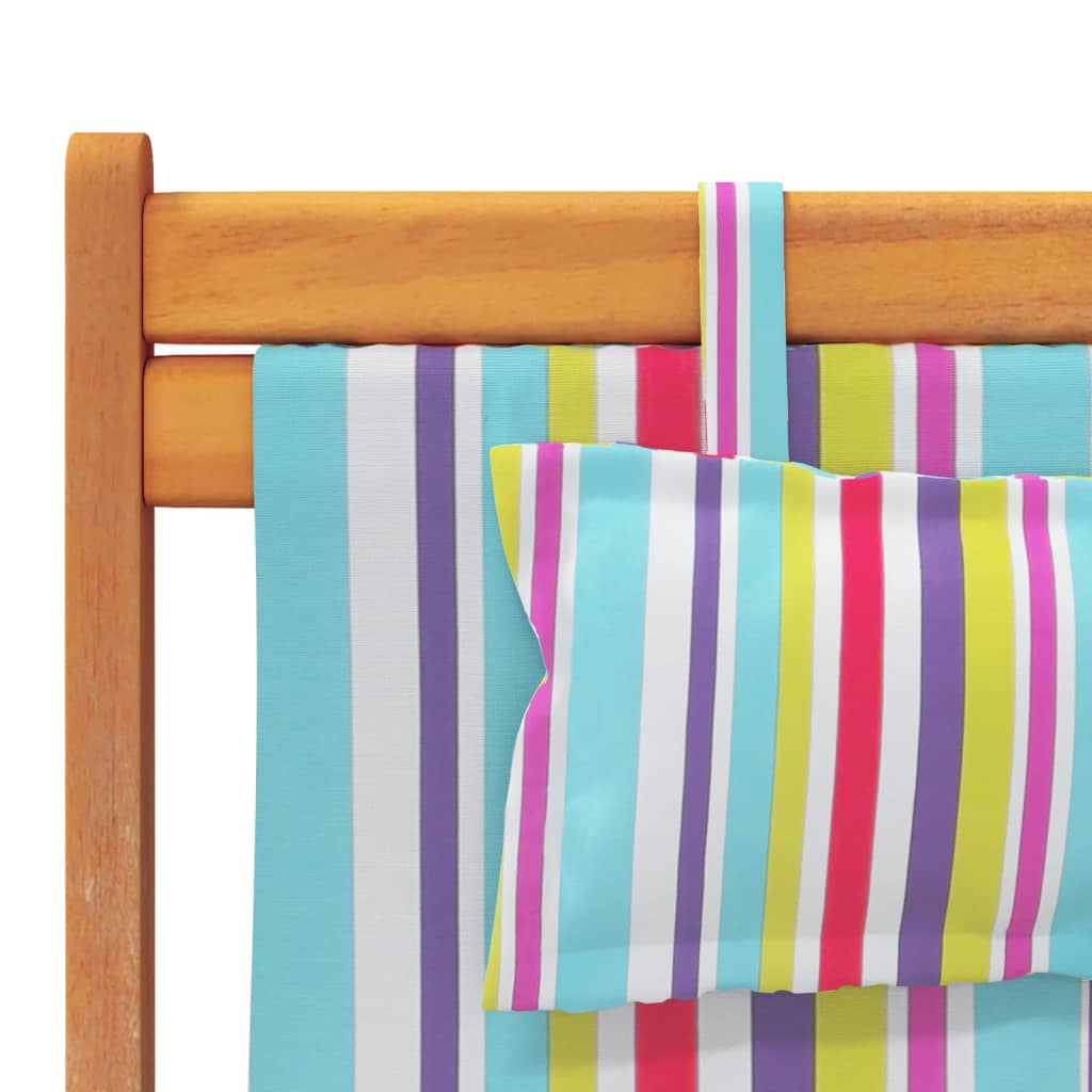 Folding Beach Chairs 2 pcs Multicolour Fabric, Outdoor Chairs