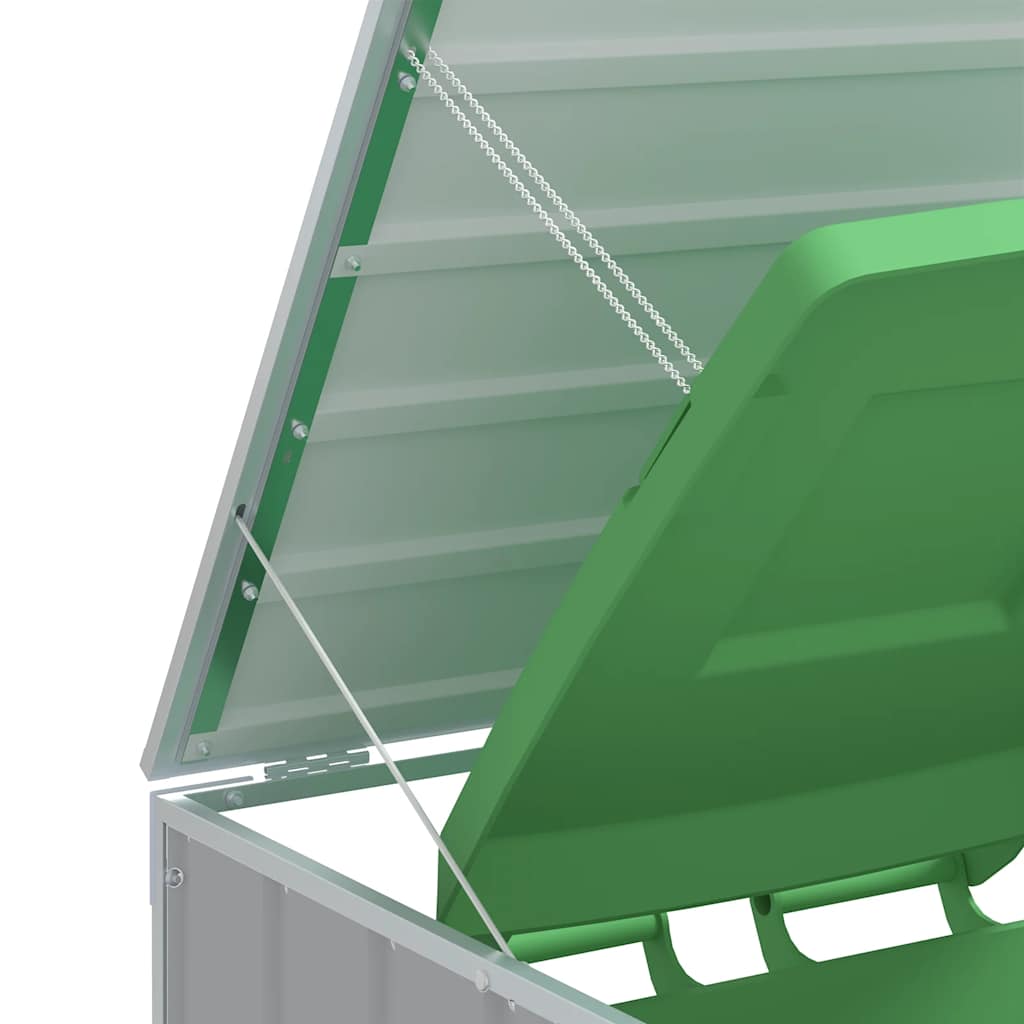 Wheelie Bin Storage for Double Bins Rubbish Trash Can Shed Grey Steel - Versatile and Stylish | Waste Container Enclosur