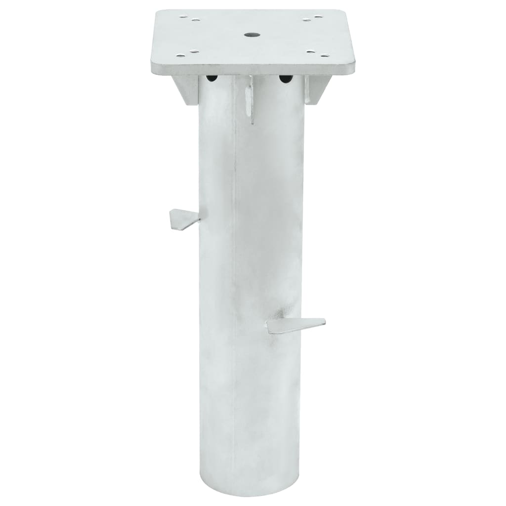 Silver colour - In-Ground Parasol Base Silver Steel