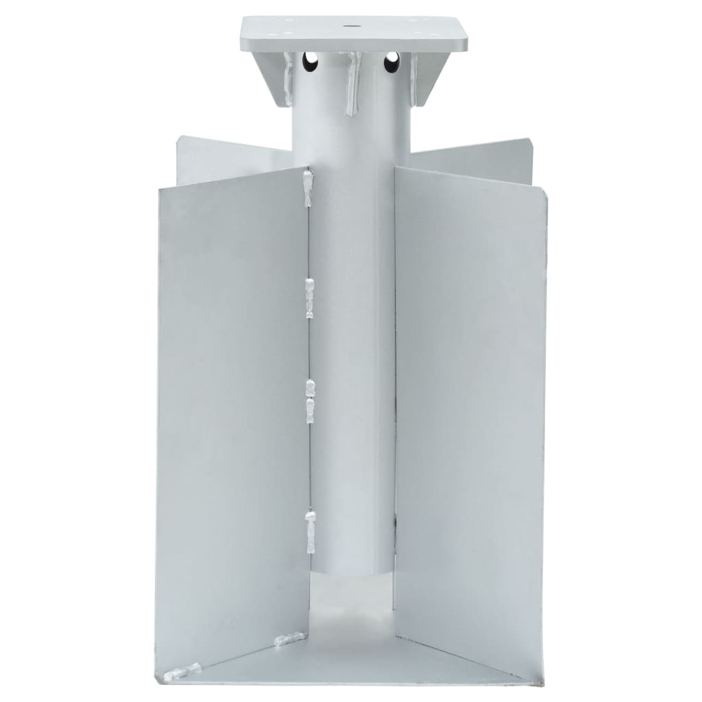 Silver colour - In-Ground Parasol Base - Silver Steel