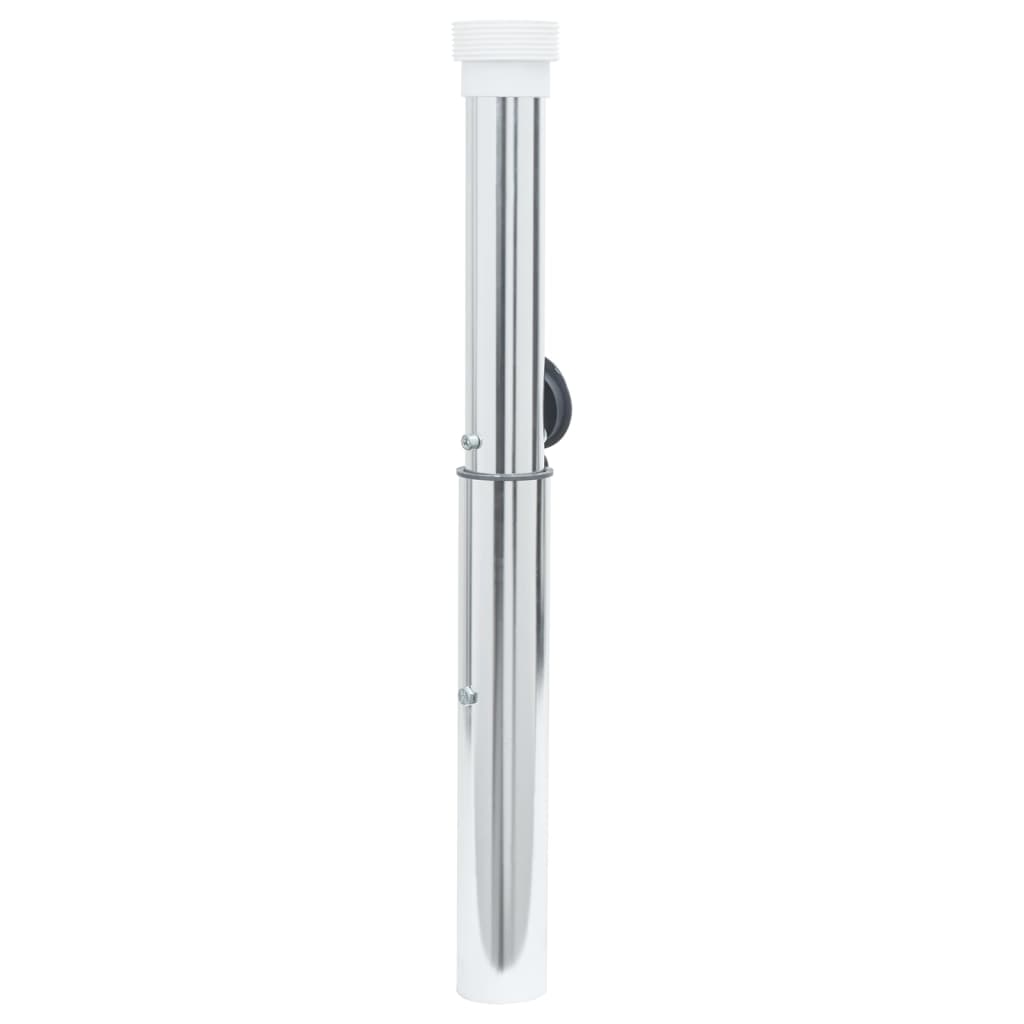 Silver colour - In-Ground Parasol Base Pole Silver Aluminum