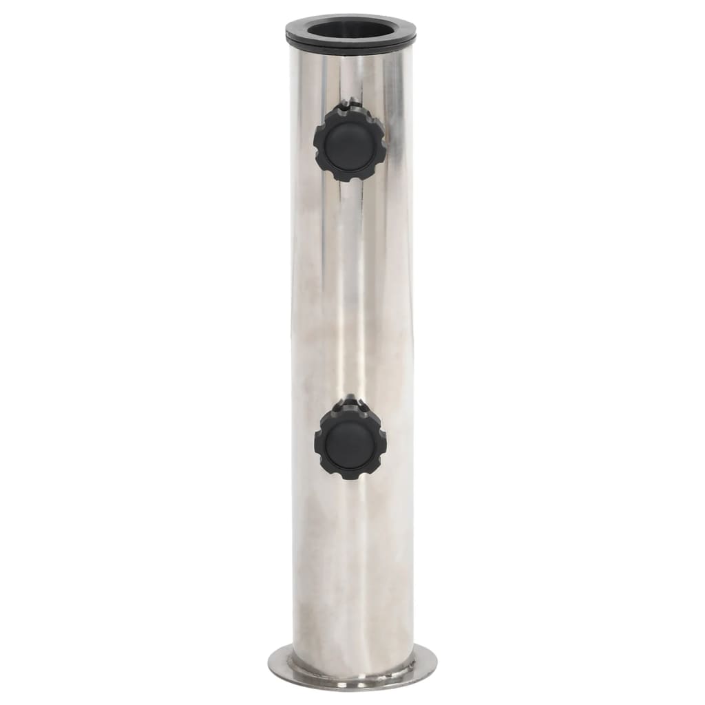 Silver colour - Parasol Base Pole Silver Stainless Steel