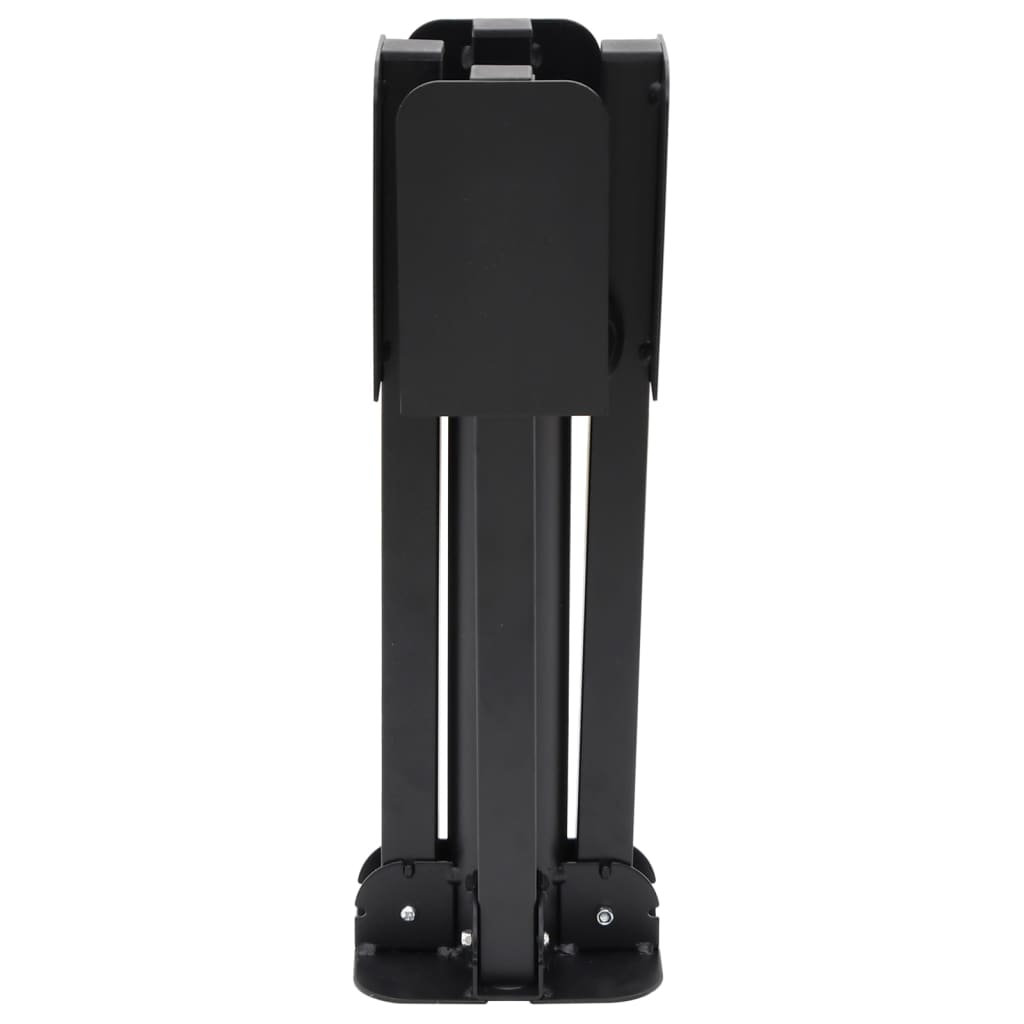 Parasol Base Foldable Pole Glossy Black Steel
