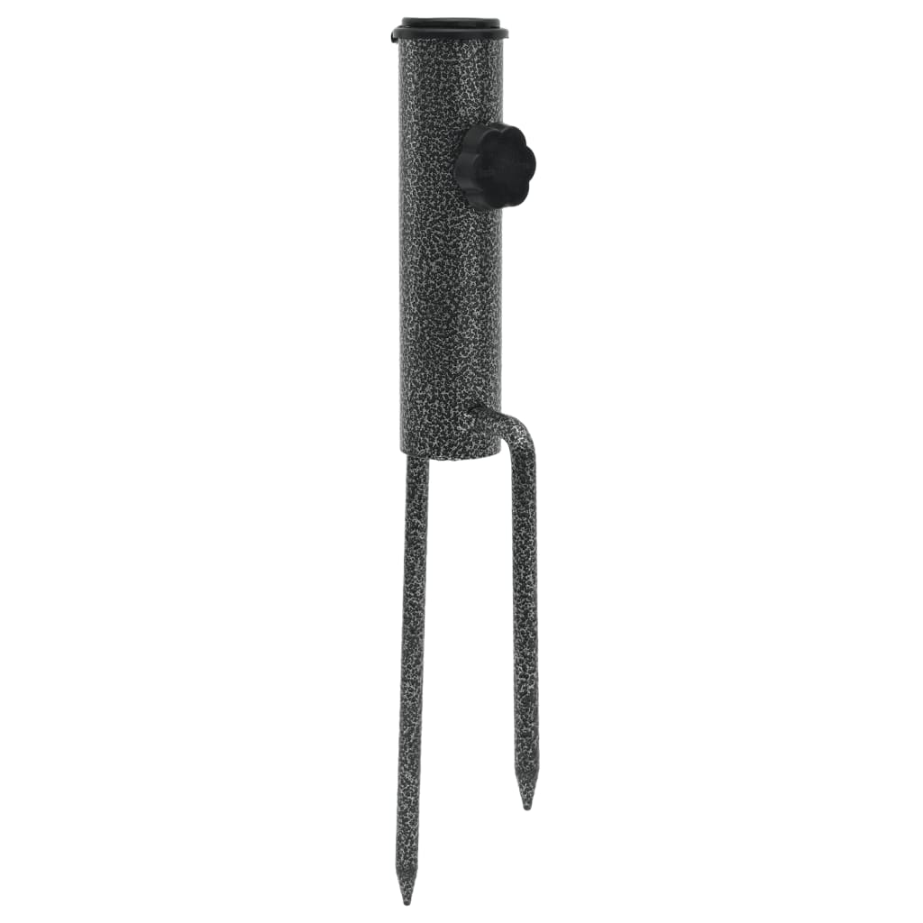 2 Pcs - Parasol Stands with Spikes 2 pcs Galvanised Steel