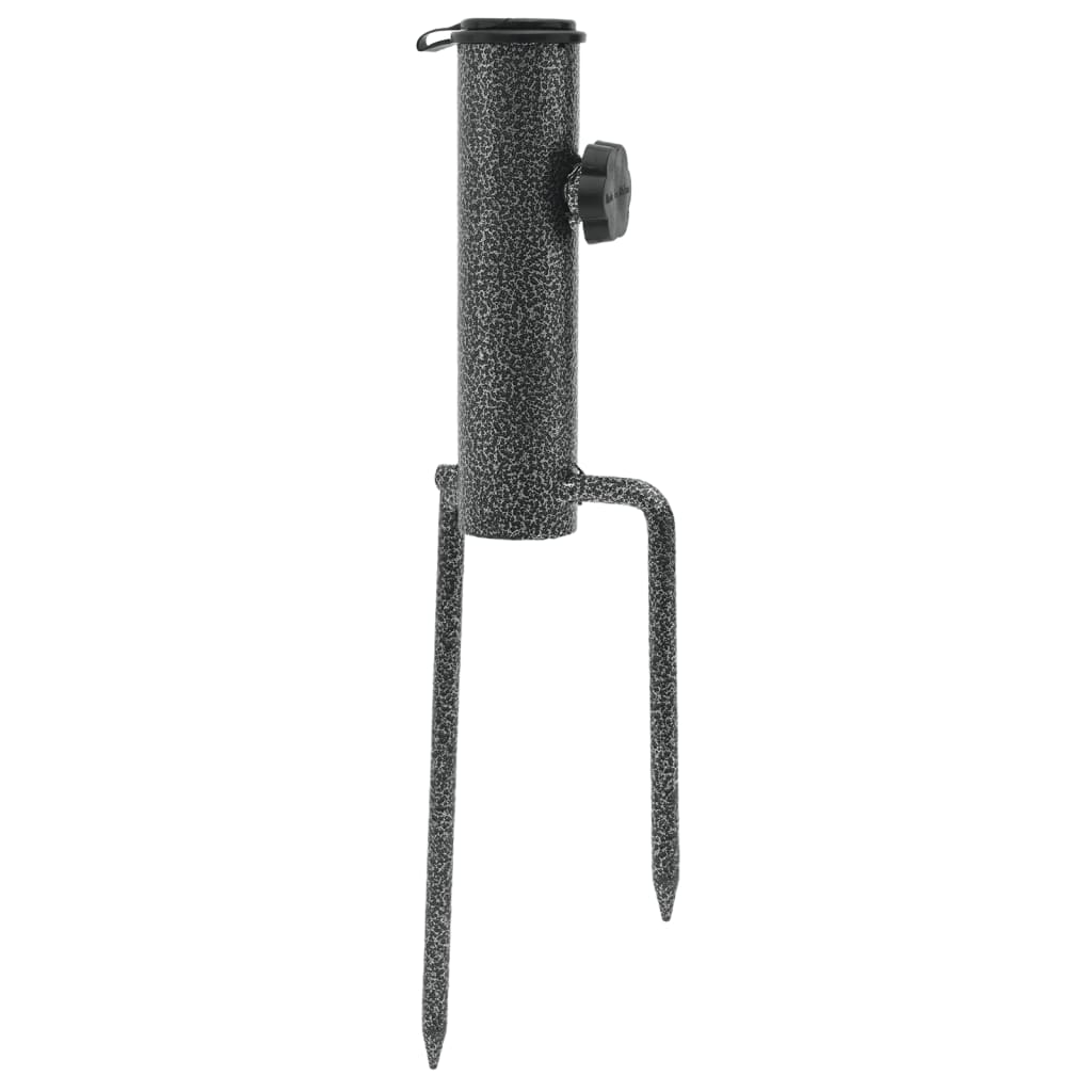 Parasol Stands with Spikes 2 pcs Galvanised Steel | Steel finish