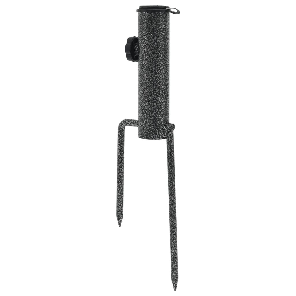 Outdoor Umbrella & Parasol Accessories - Parasol Stands with Spikes 2 pcs Galvanised Steel