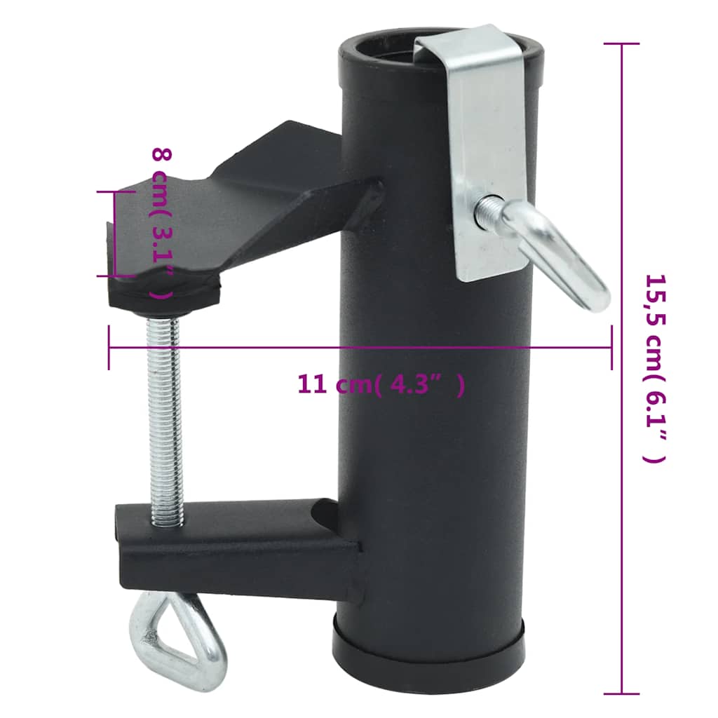 Umbrella Clamps for Balcony 2 pcs  Steel