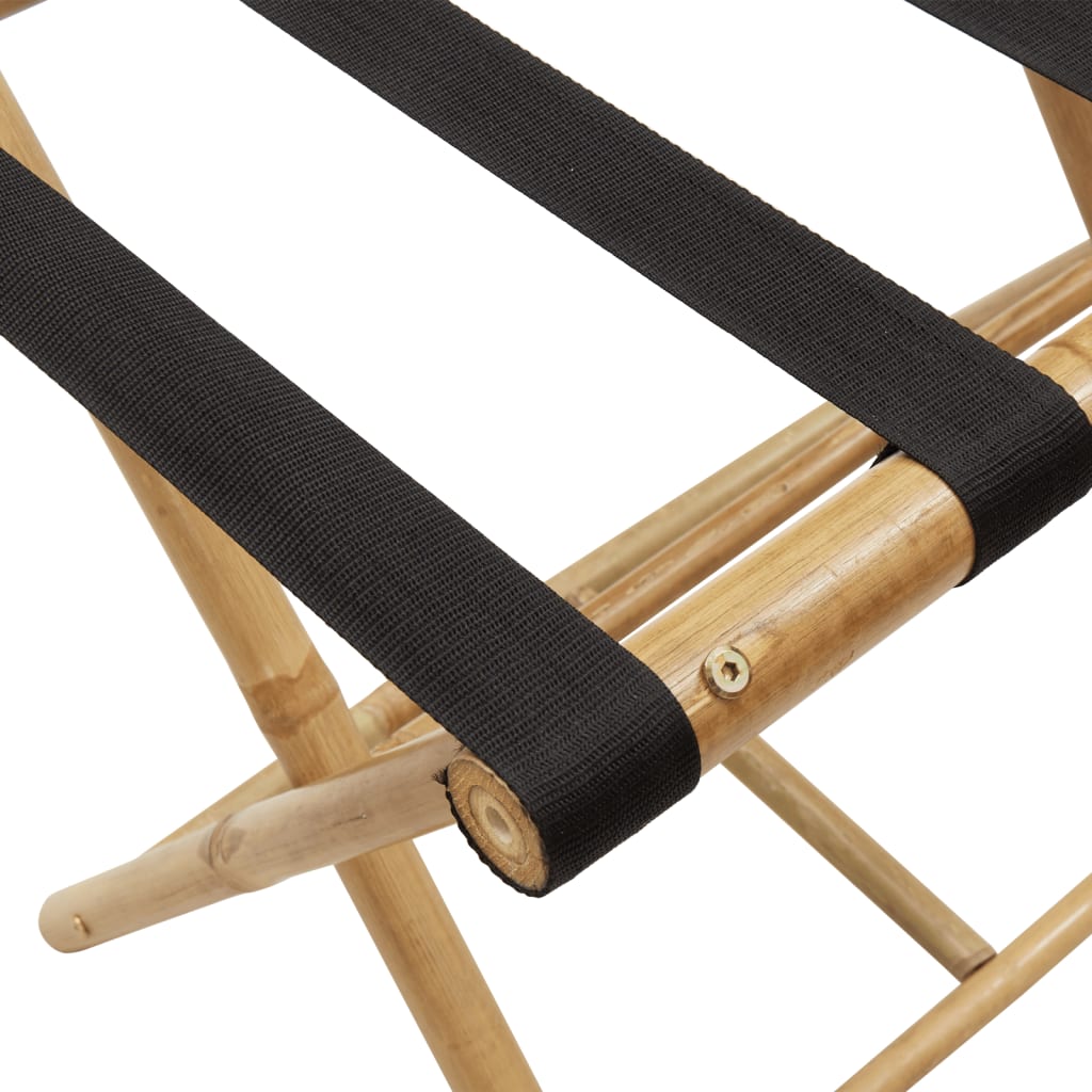 Folding Luggage Rack Bamboo, Bamboo finish