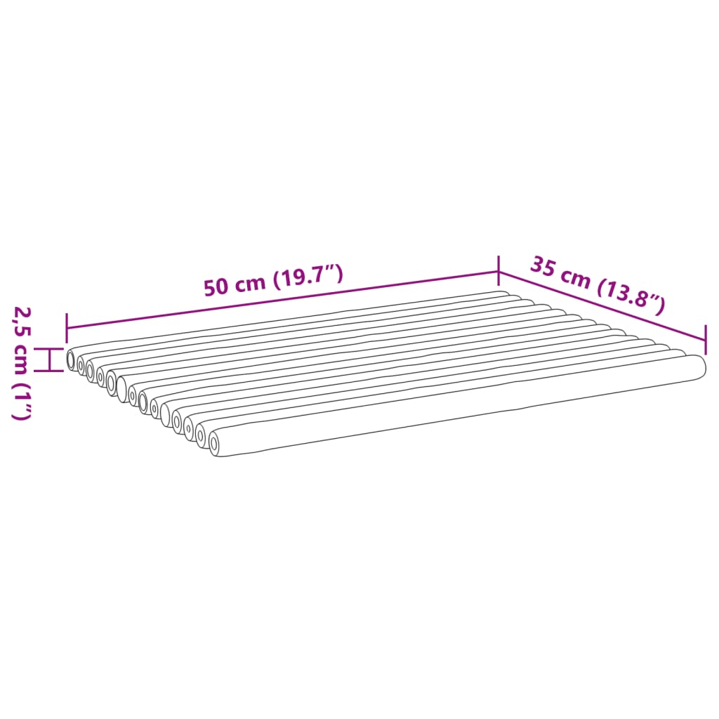 Bath Mats 2 pcs - Bamboo with Bath Mats & Rugs