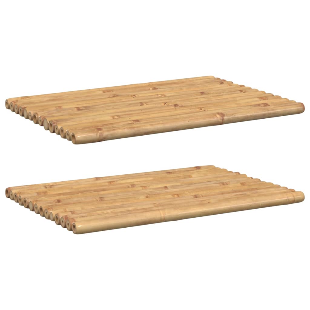 2 Pcs - Bath Mats 2 pcs Bamboo