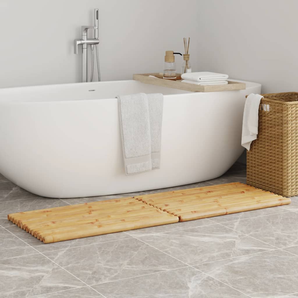 Bath Mats 2 pcs Bamboo | Bamboo finish