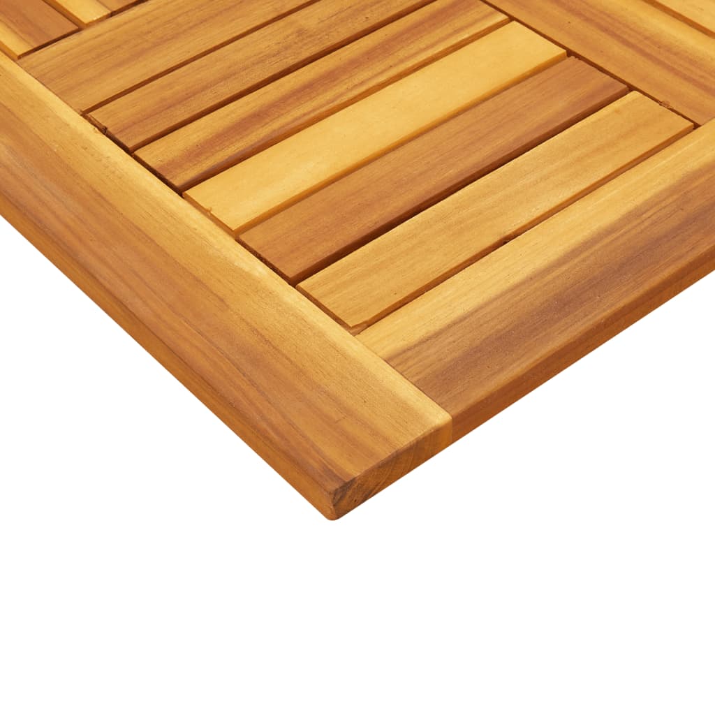 Stylish Table Top Square Solid Wood Acacia