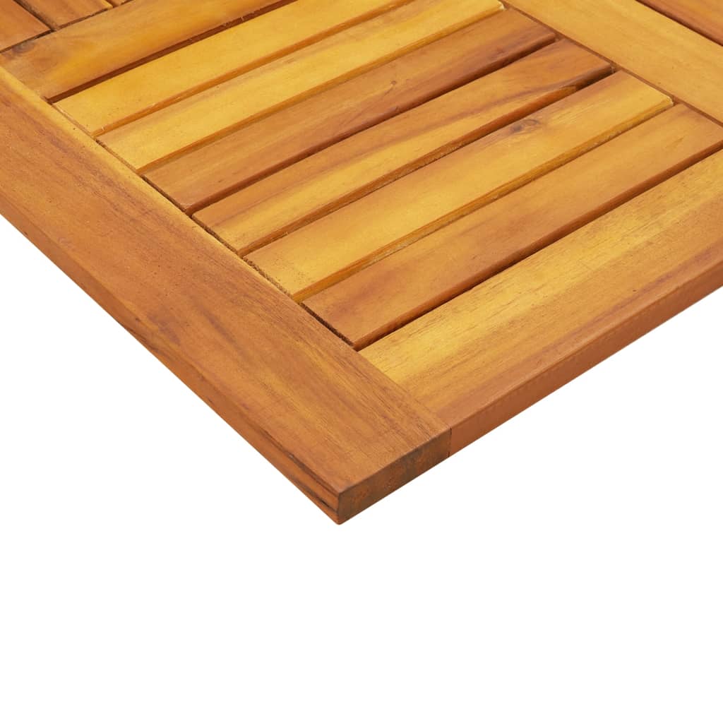 Table Top Square Solid Wood Acacia, Wood finish
