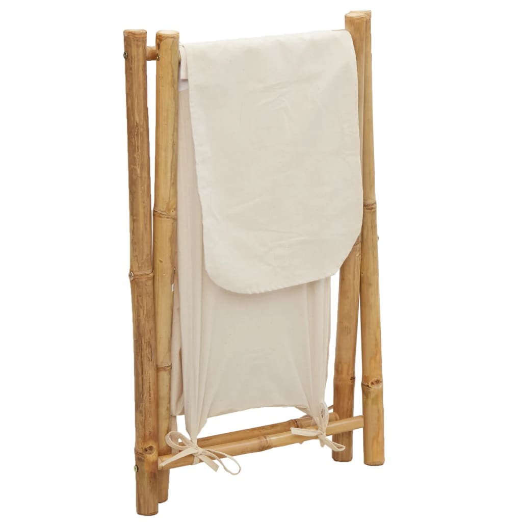 Laundry Basket Cream White Bamboo | Cream colour