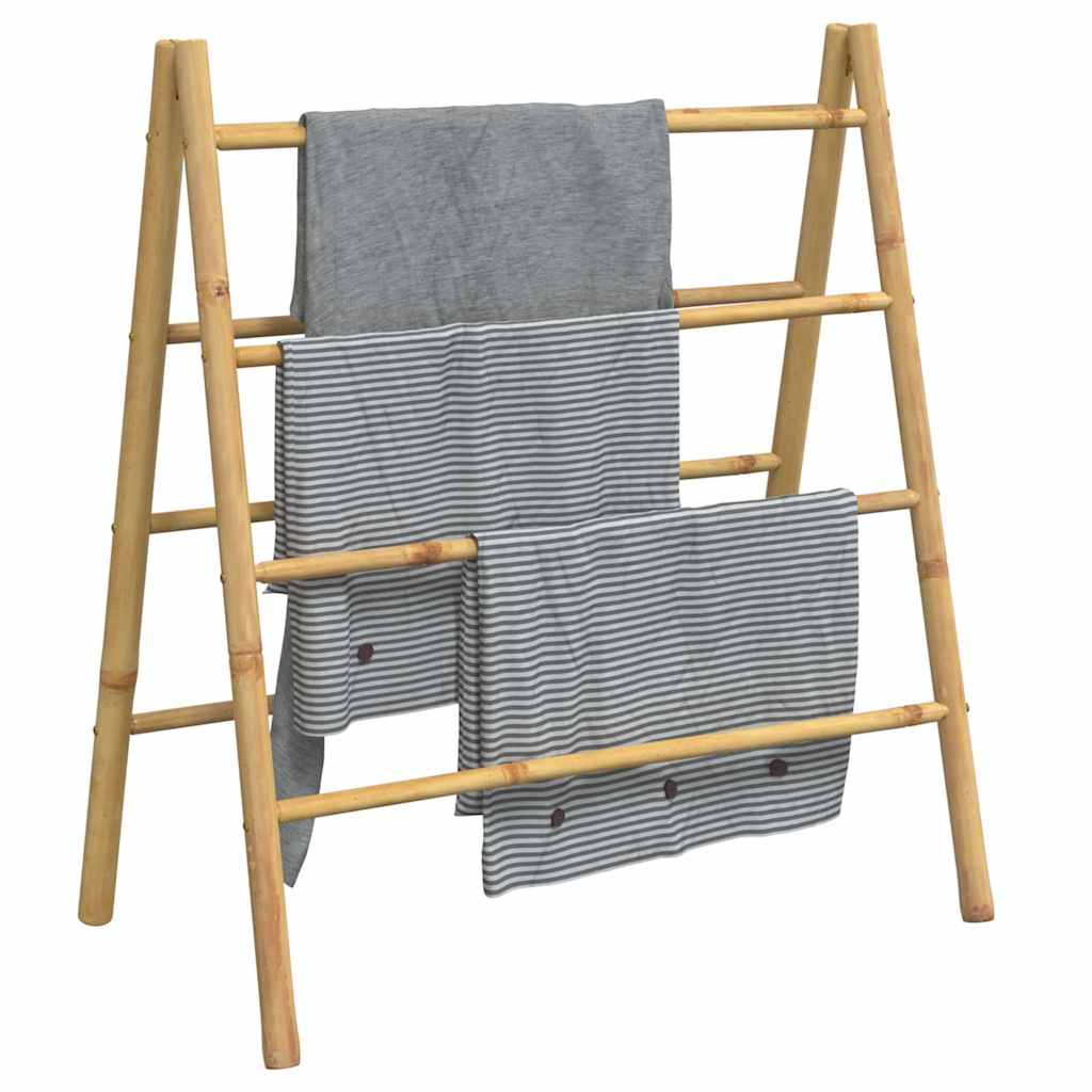Towel Racks & Holders - Double Towel Ladder with 4 Rungs Bamboo