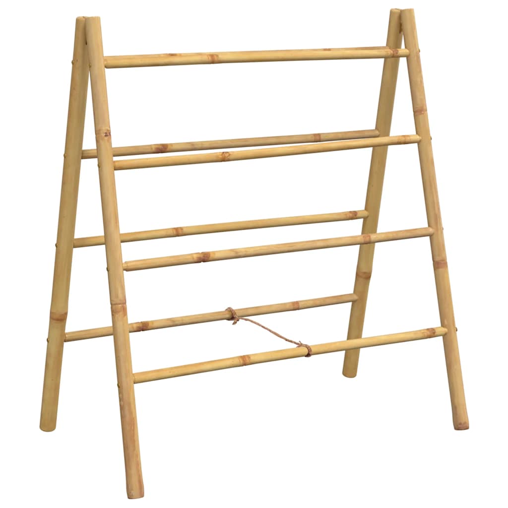 Double Towel Ladder with 4 Rungs Bamboo, Towel Racks & Holders