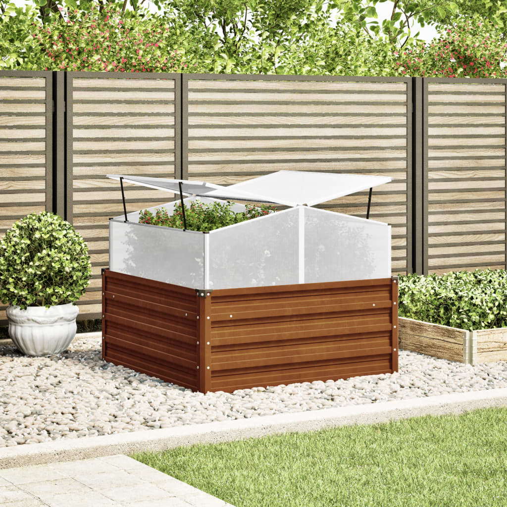 Raised Garden Bed Greenhouse Weathering Steel | Simpledeals