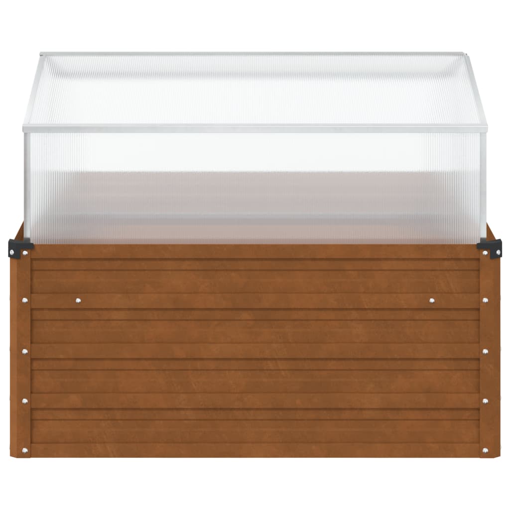 Raised Garden Bed Greenhouse Weathering Steel | Simpledeals