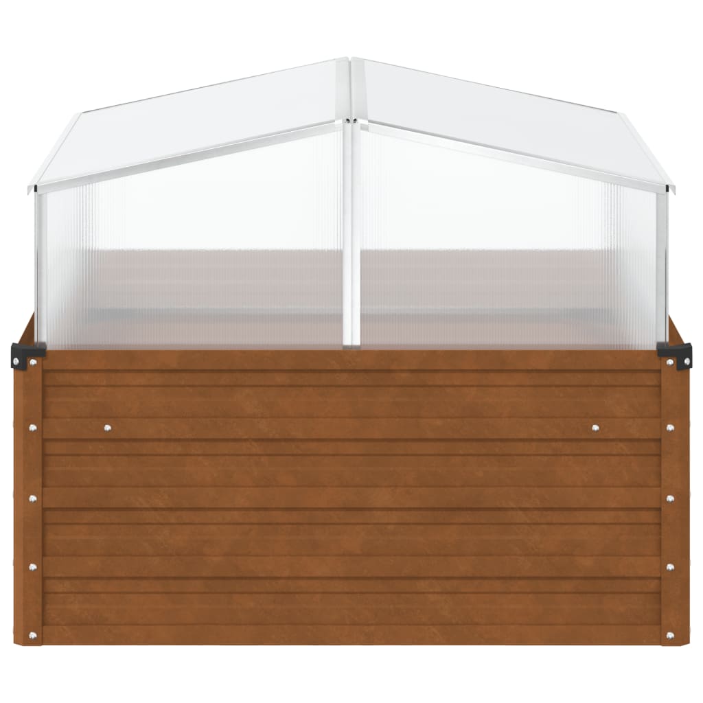 Raised Garden Bed Greenhouse Weathering Steel | Simpledeals