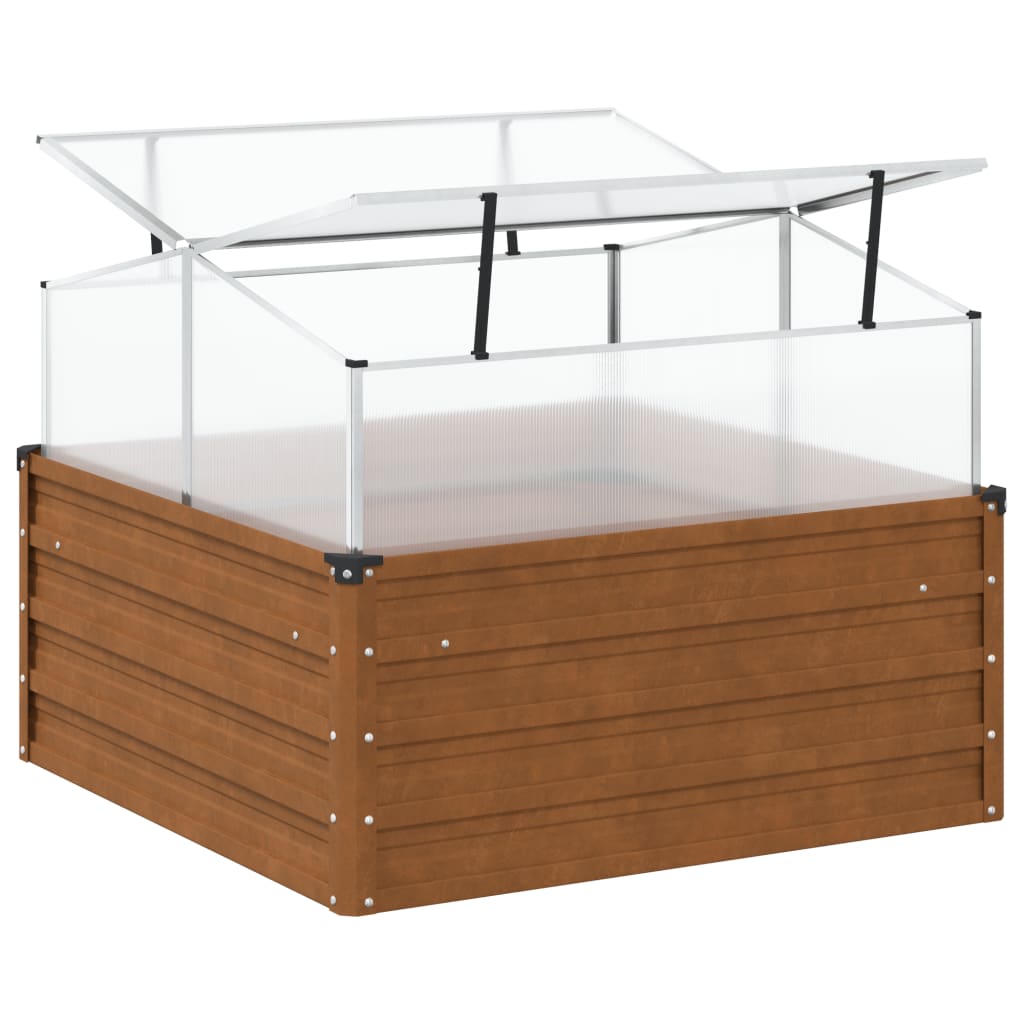 Raised Garden Bed Greenhouse Weathering Steel | Simpledeals
