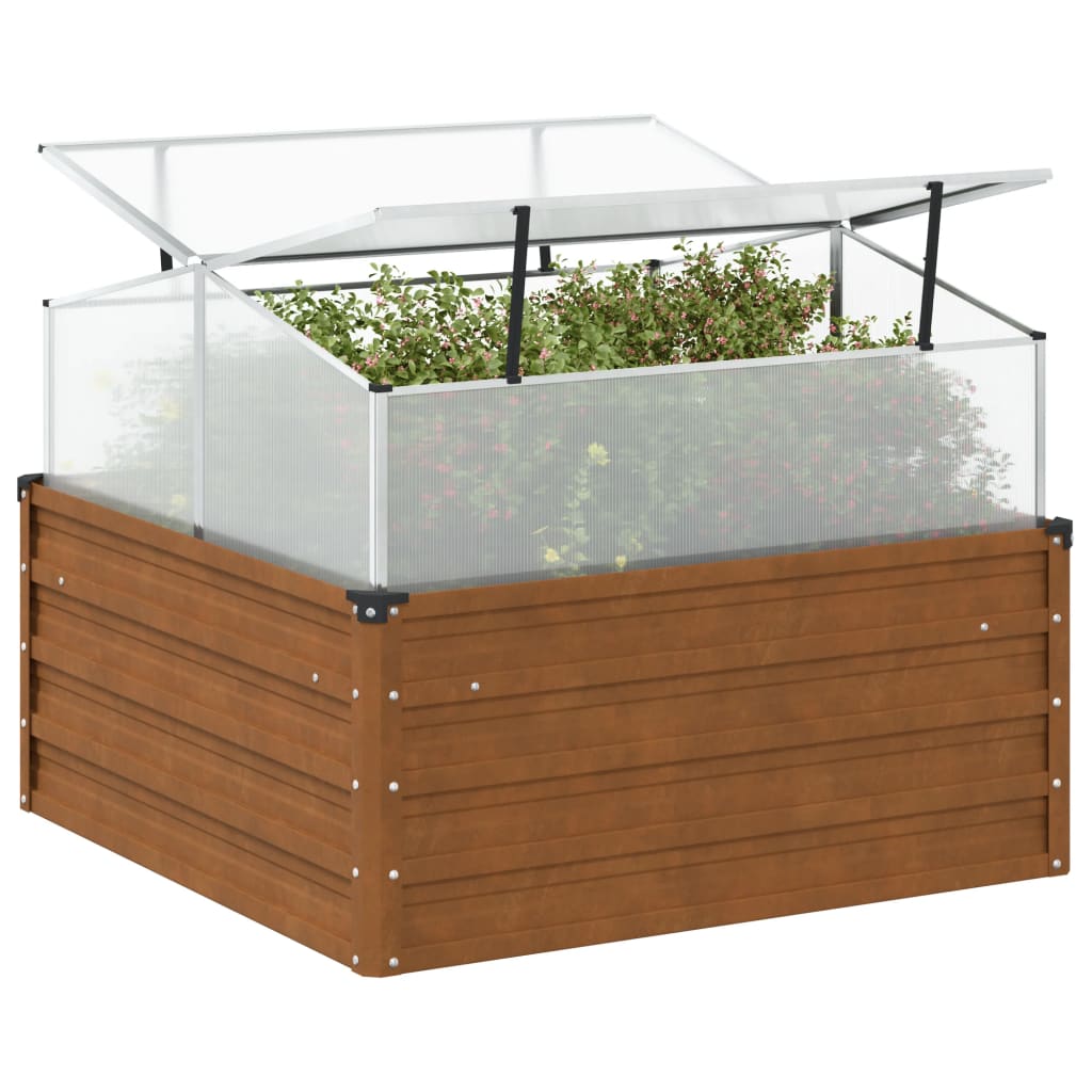 Raised Garden Bed Greenhouse Weathering Steel | Simpledeals