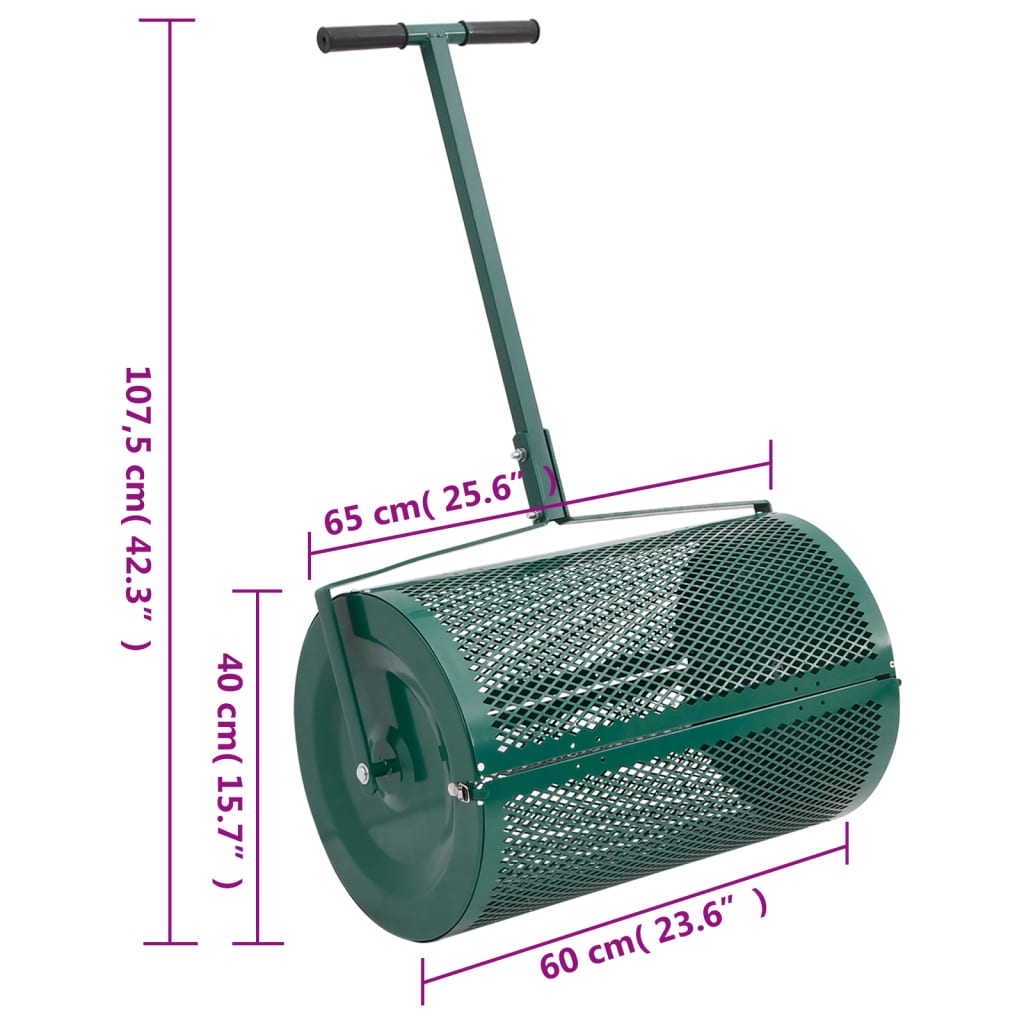 Compost Spreader Green Steel | Composting > Compost Aerators