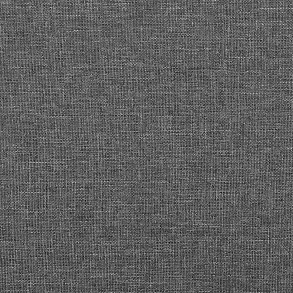 Bed Frame with Headboard Double Bed Base Dark Grey Double Size Fabric