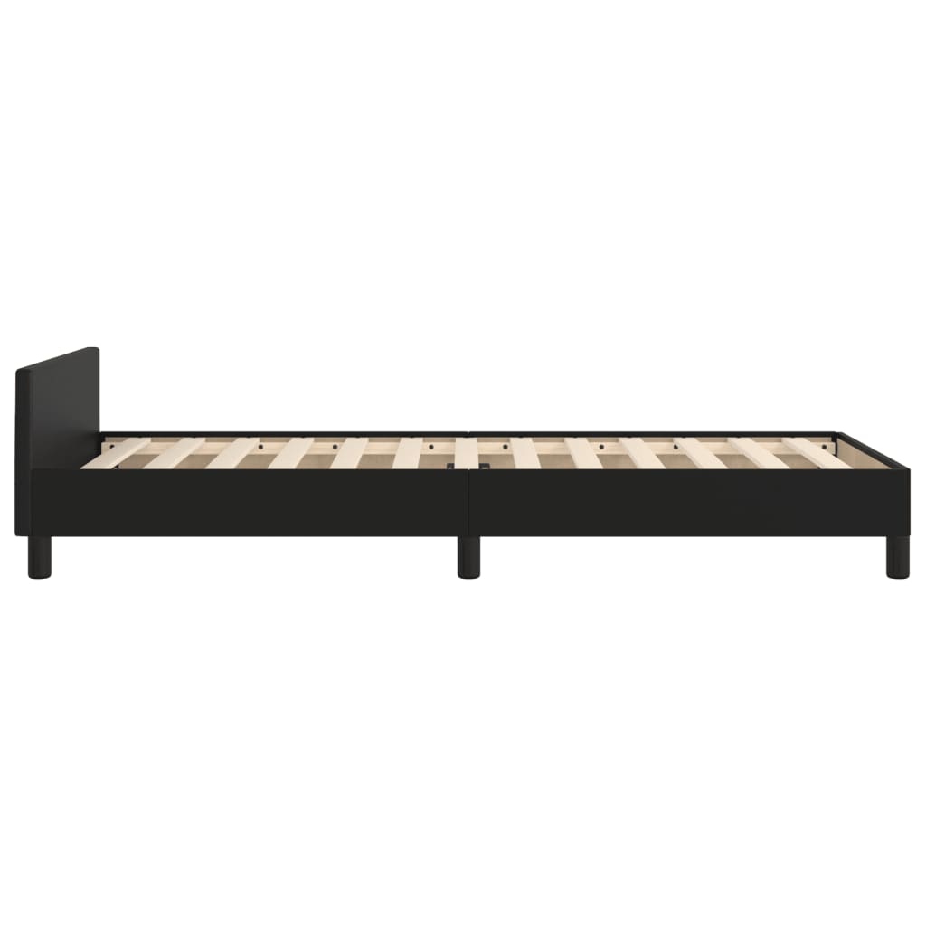Bed Frame with Headboard Black King Single Size Velvet