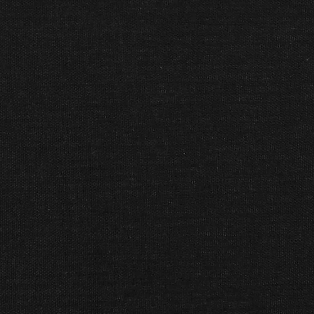 Box Spring Bed with Mattress Black King Single Size Fabric