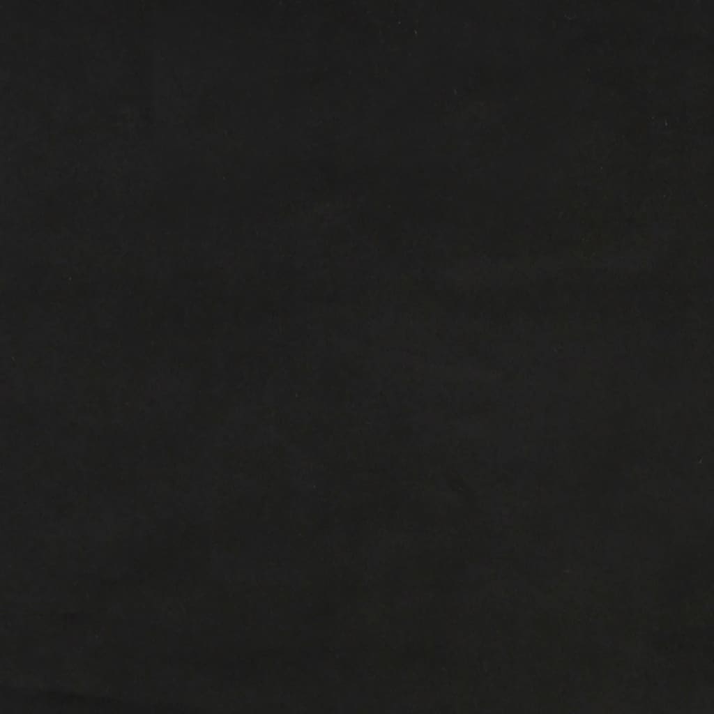 Box Spring Bed with Mattress Black King Single Size Velvet | King Single
