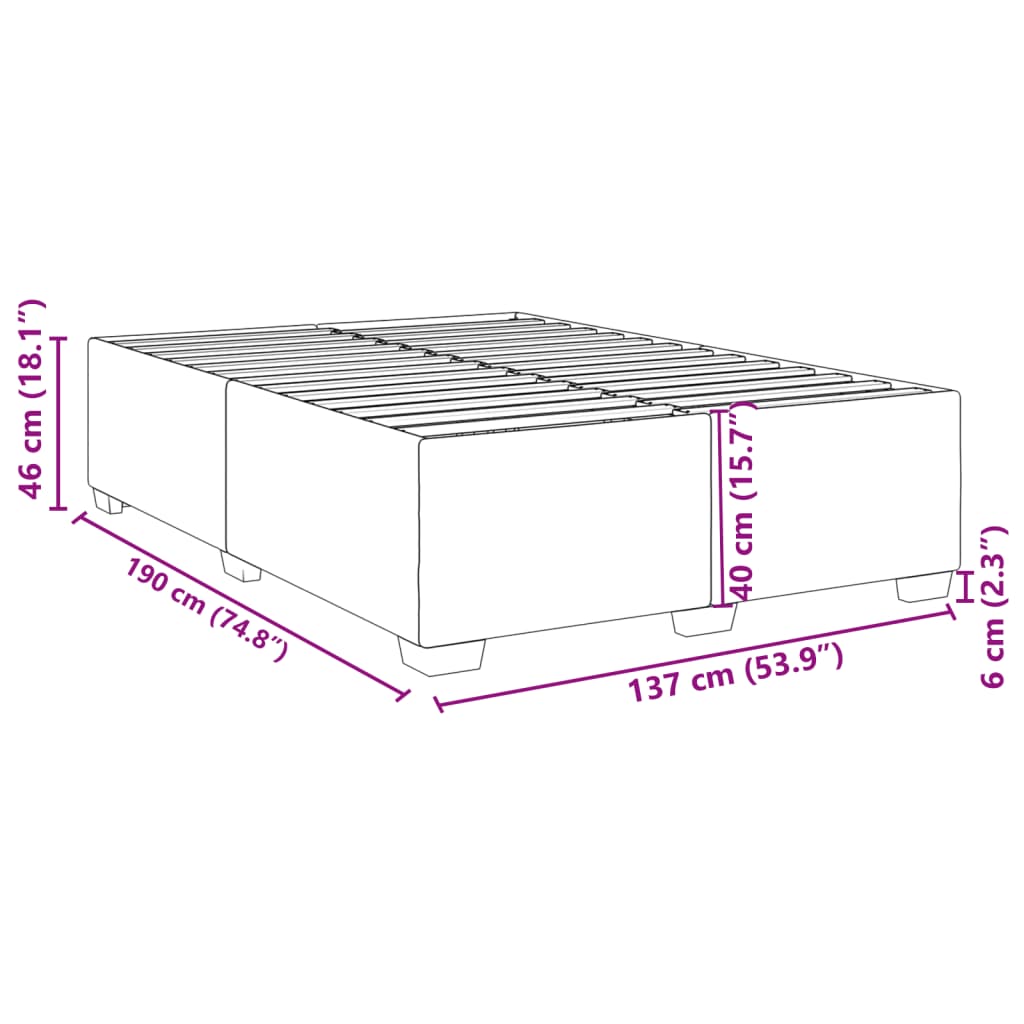 Bed Frame without Mattress Black Double