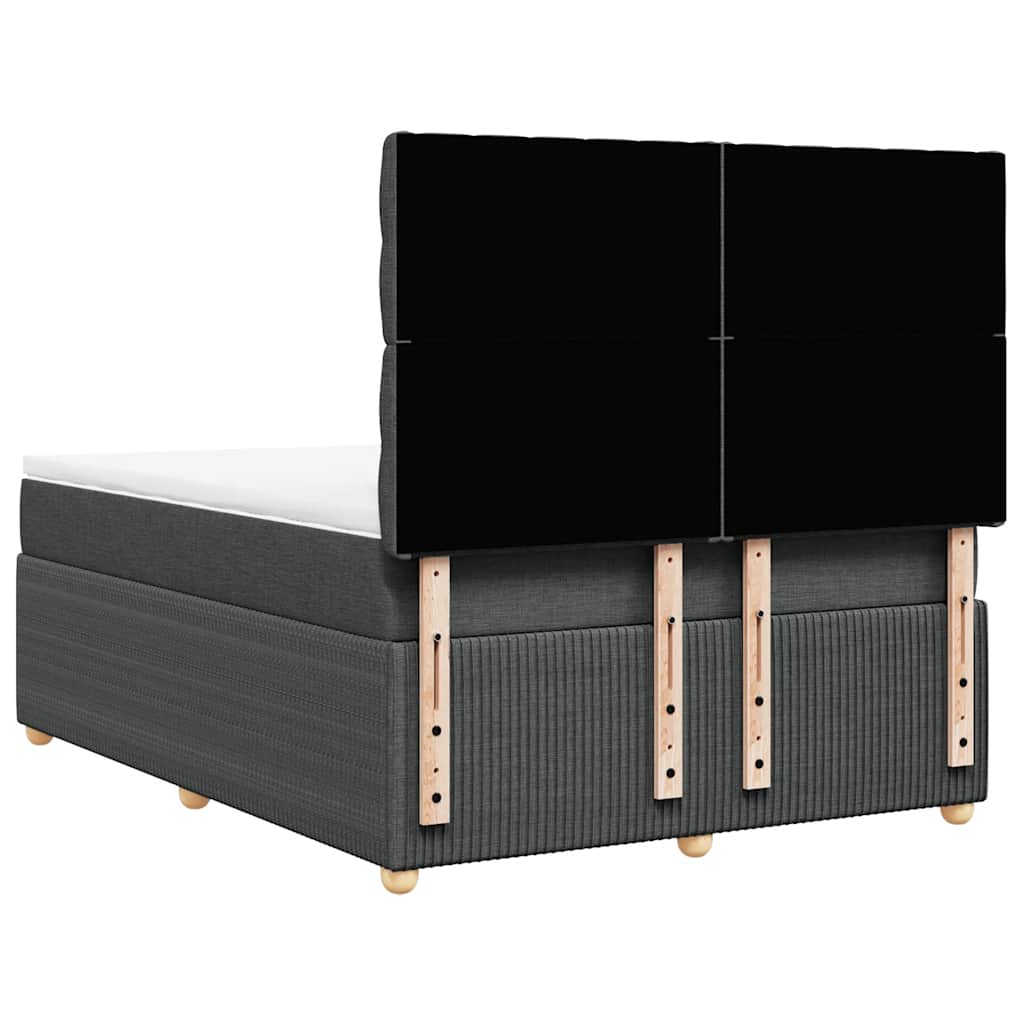 Luxurious Dark Grey Queen Box Spring Bed with Mattress