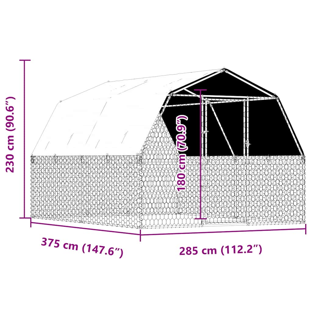 Dog Cages 2 pcs with Roof and Door Silver