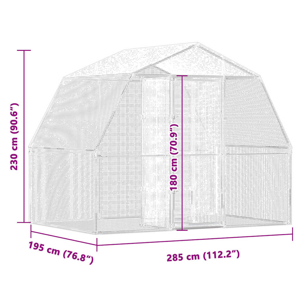 Bird Cages 2 pcs with Roof and Door Silver Galvanised Steel | Bird & Wildlife Houses > Birdhouses