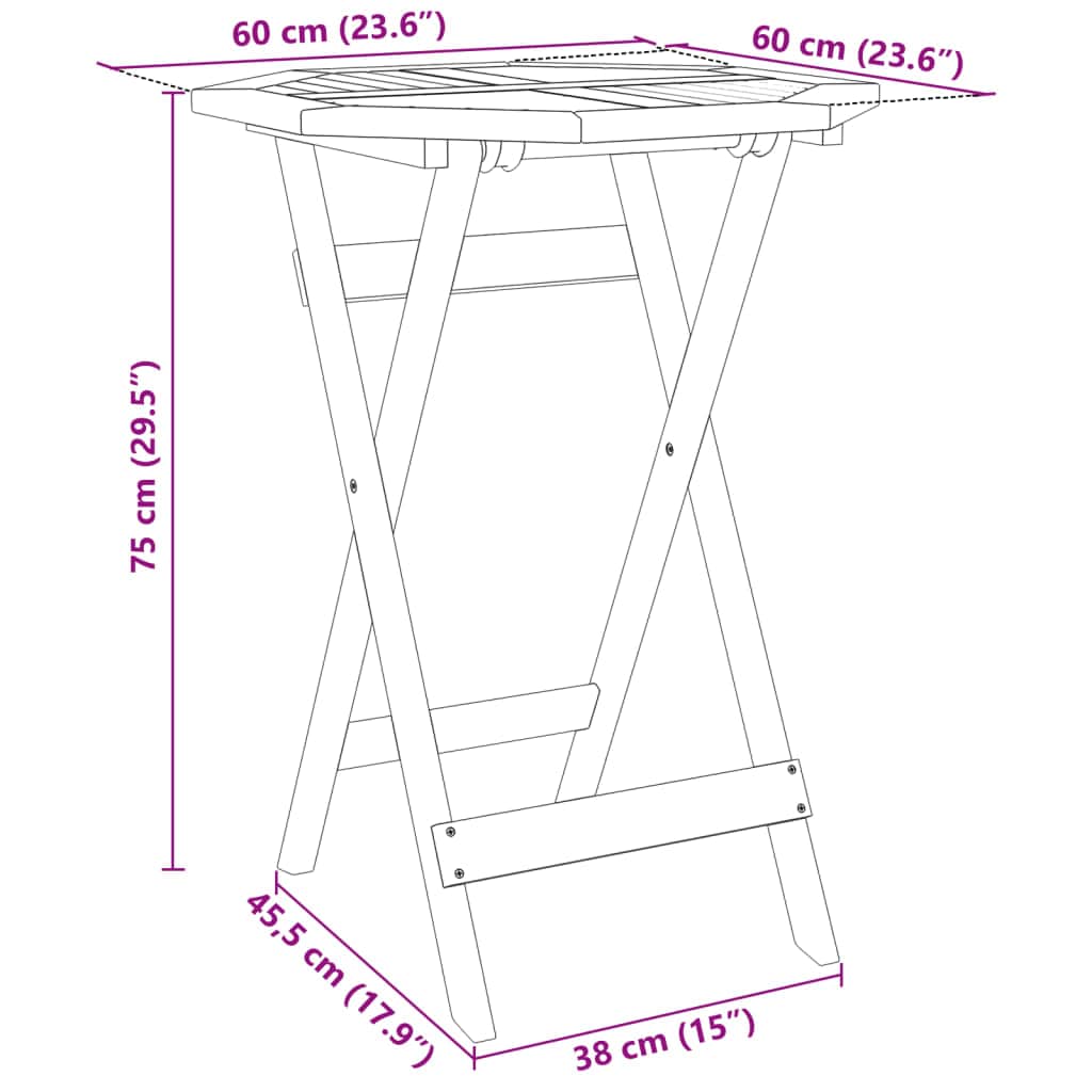 Space Saving 3 Piece Folding Bistro Set Living Space Upgrade Modern Living