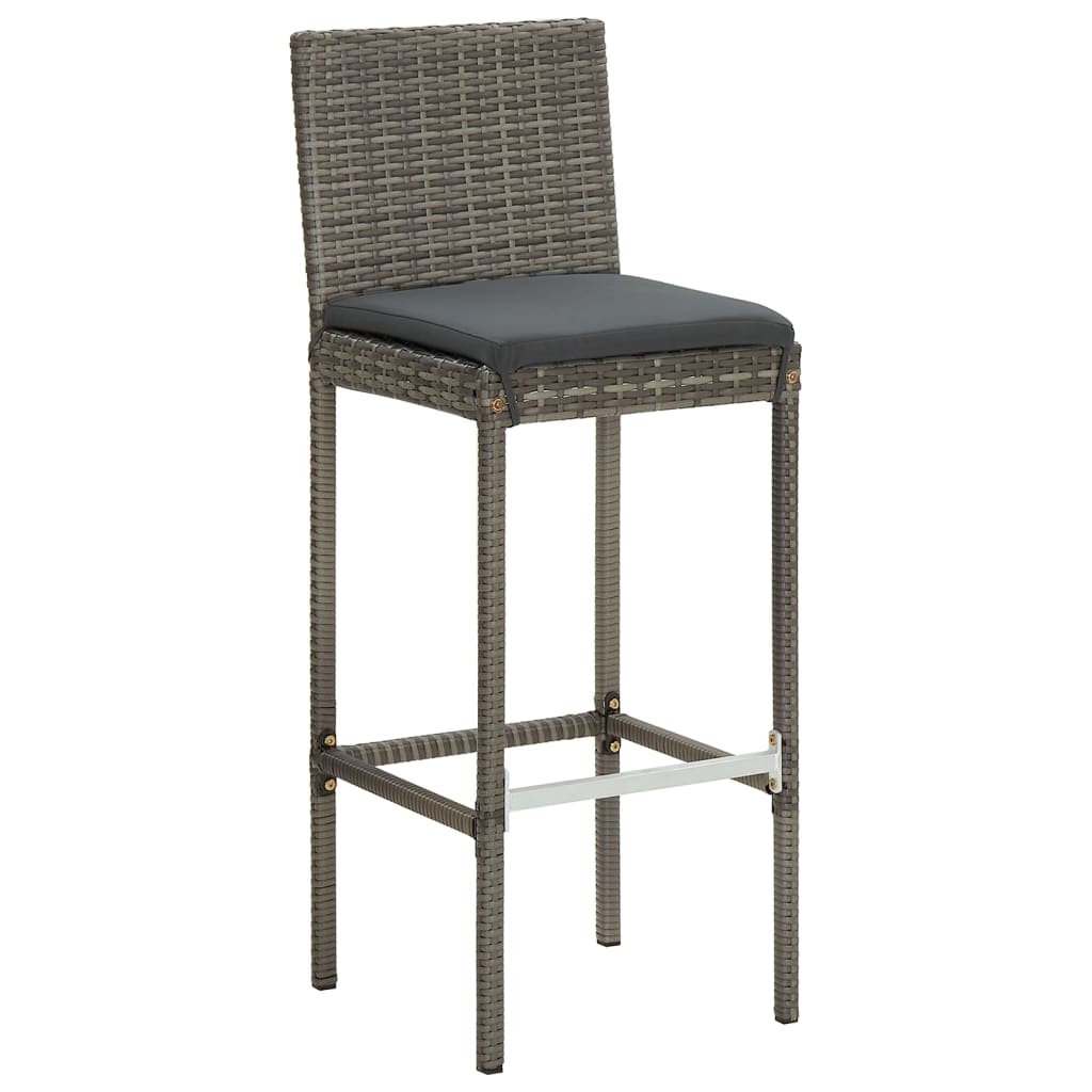 Outdoor Outdoor Furniture Sets - 3 Piece Garden Bar Set Grey Solid Wood Acacia