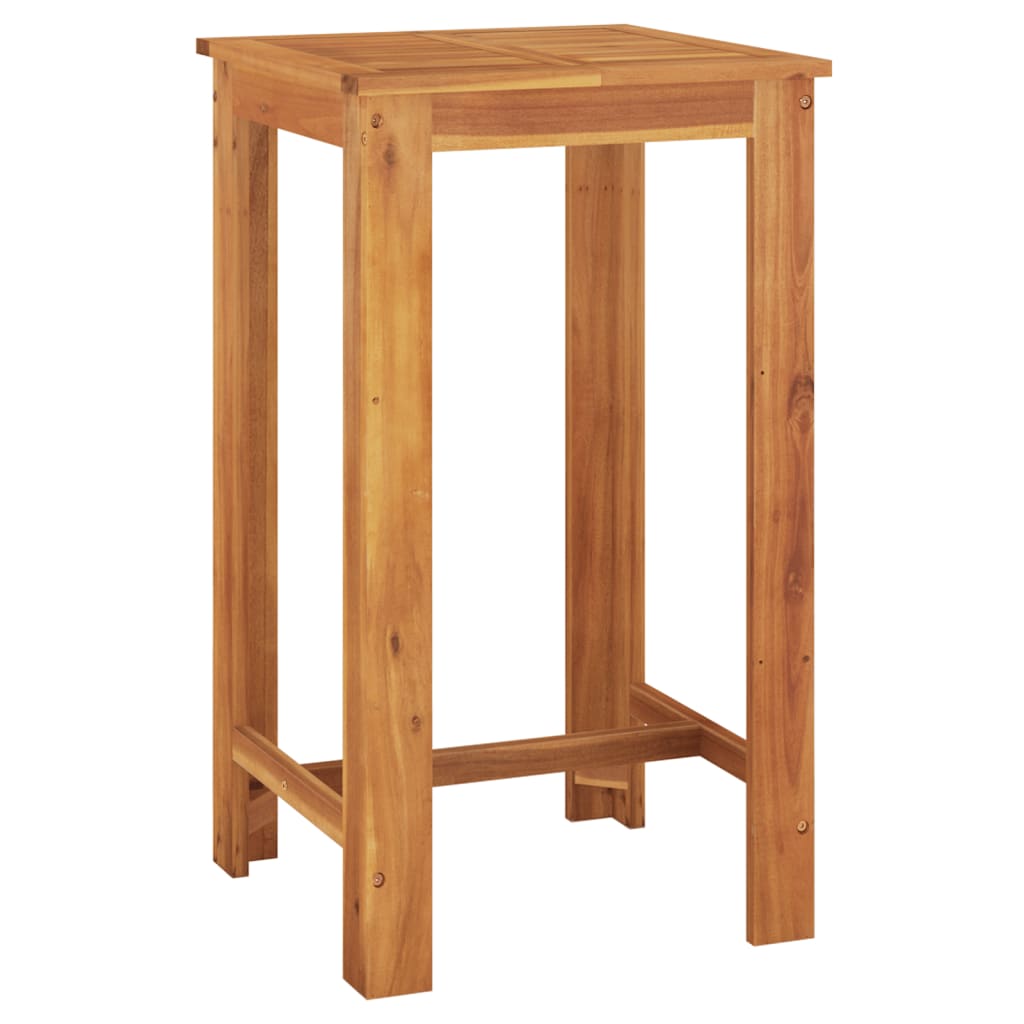 5 Piece Garden Bar Set Black Solid Wood Acacia