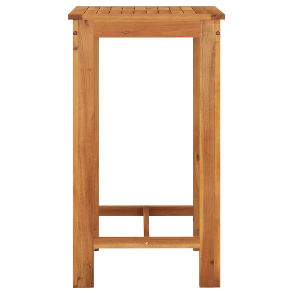 5 Piece Garden Bar Set Black Solid Wood Acacia