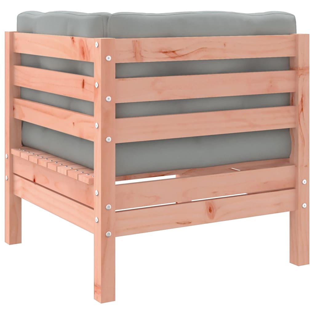 6-Piece Garden Sofa Set with Cushions Solid Wood, Wood finish