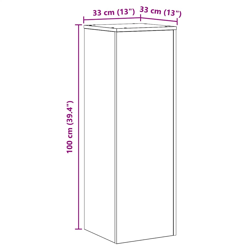 Tall White Plant Stand 100cm Engineered Wood | Simpledeals