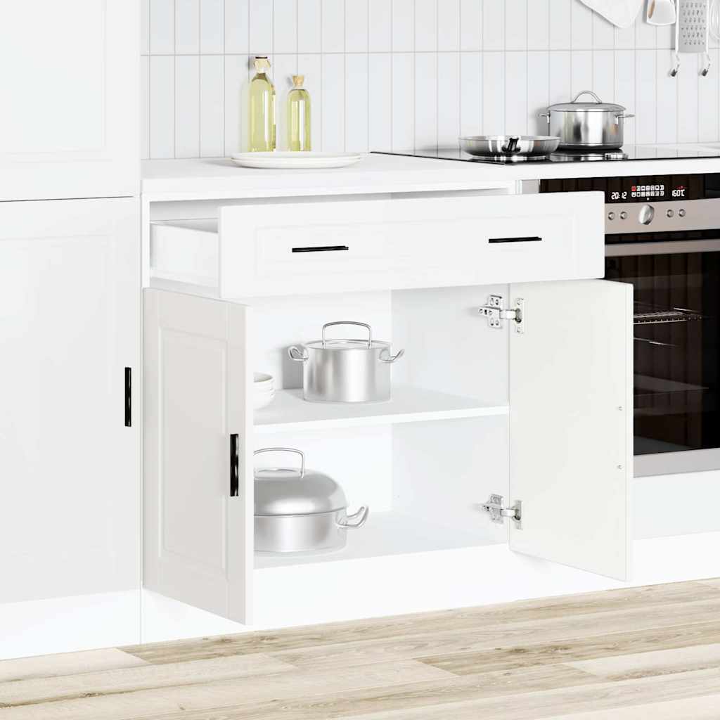 Kitchen Base Cabinet White Engineered Wood | Simpledeals