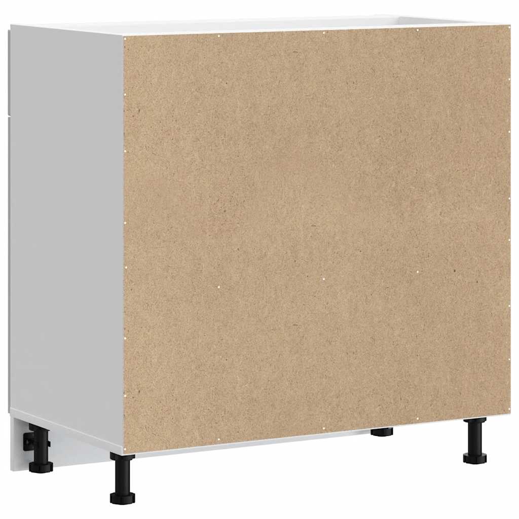 Kitchen Base Cabinet White Engineered Wood | Simpledeals