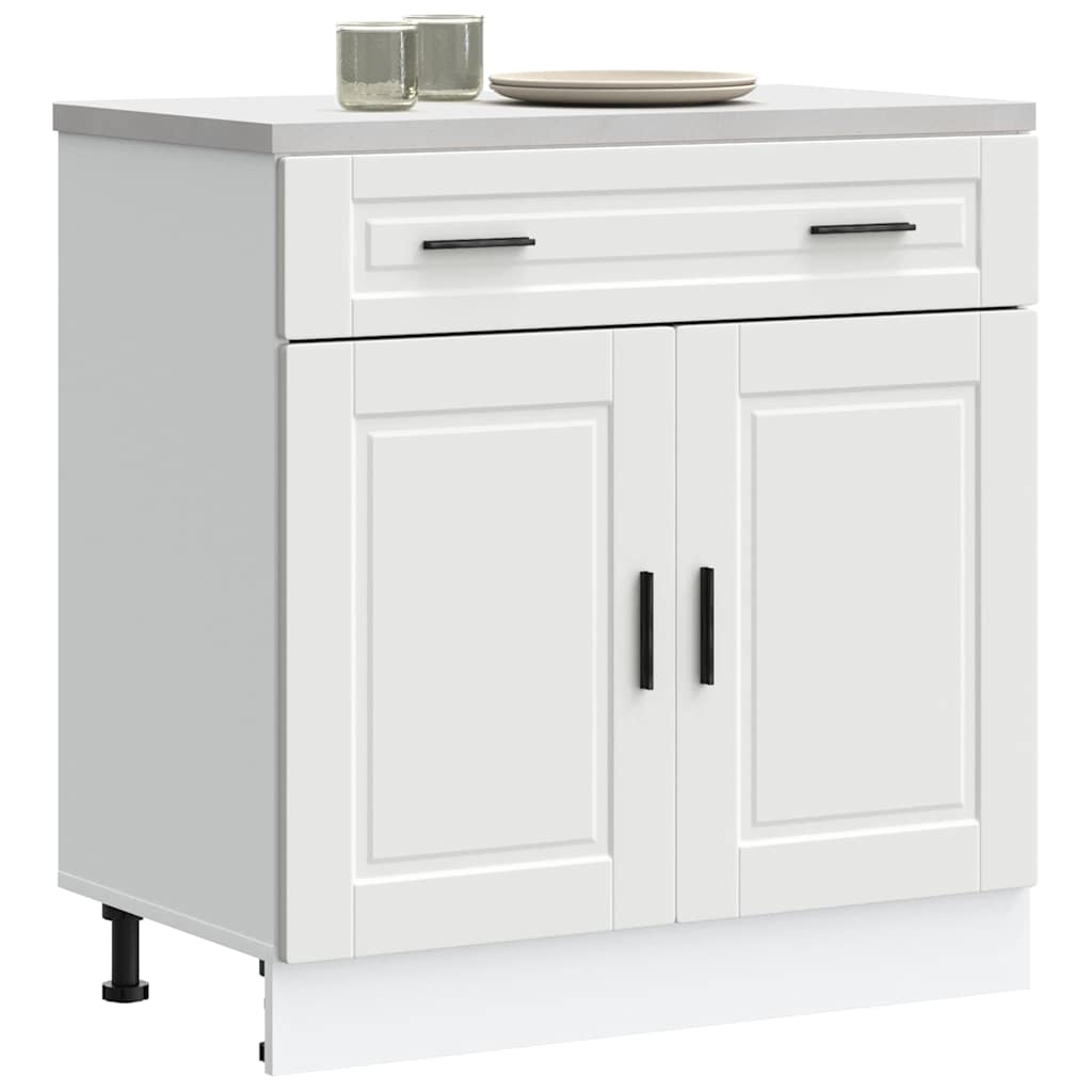 Kitchen Base Cabinet White Engineered Wood | Simpledeals
