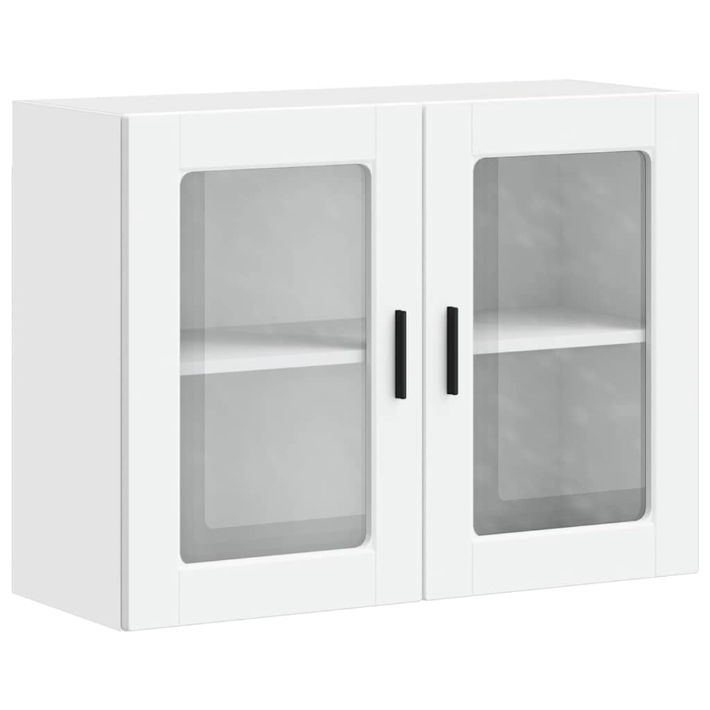 Kitchen Wall Cabinet Glass Door White 80cm | Simpledeals